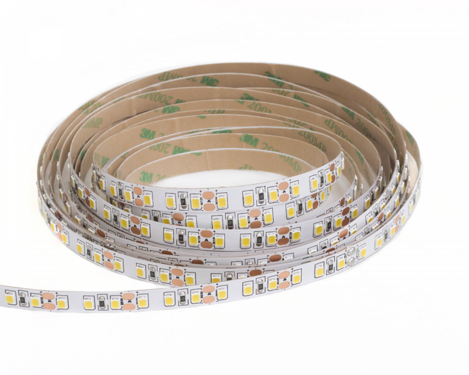Fita LED 12V SMD 2835 120LEDs 12W Branco Quente 2700K IP20