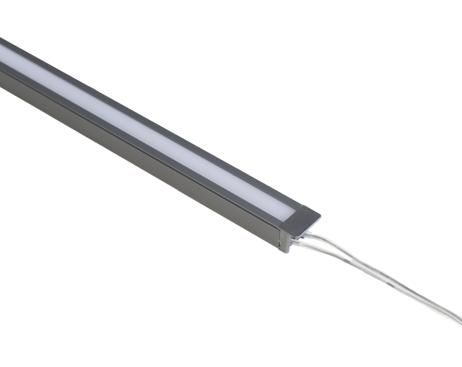 Luminária de alumínio Speedy de embutir difusor leitoso 4000K Grafite