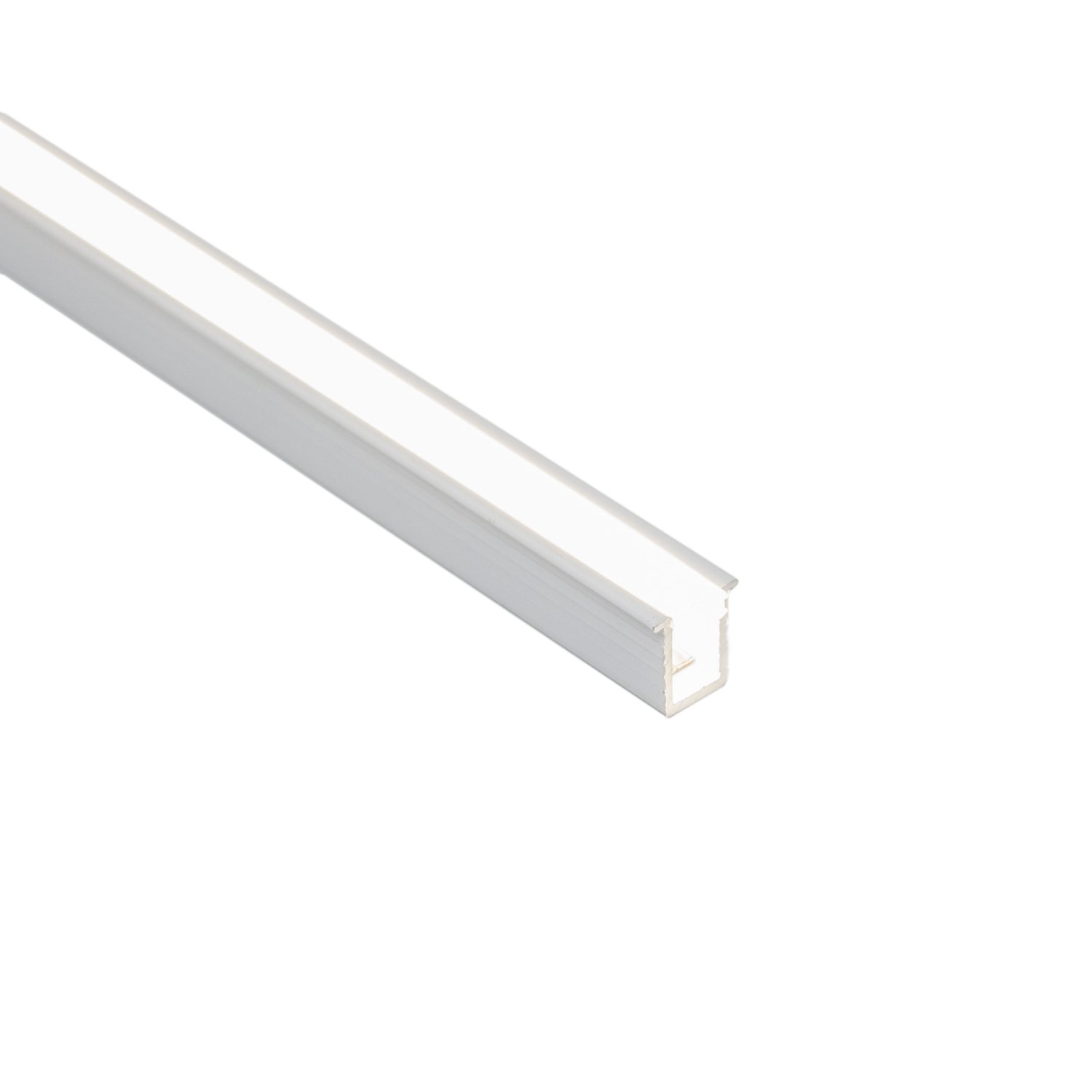 Perfil alumínio EMBUTIR FILLET BRANCO difusor leitoso