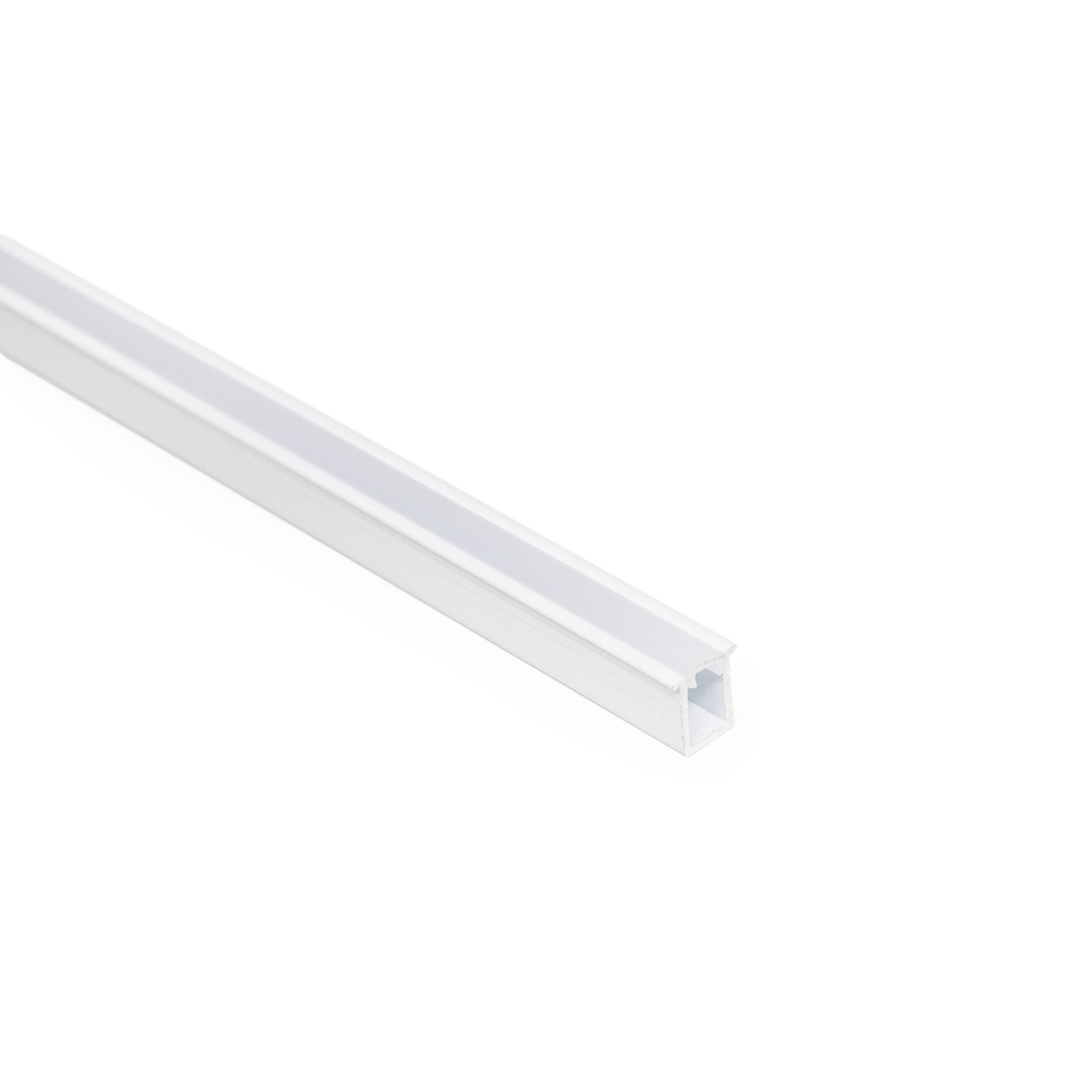 Perfil alumínio EMBUTIR FILLET BRANCO difusor leitoso