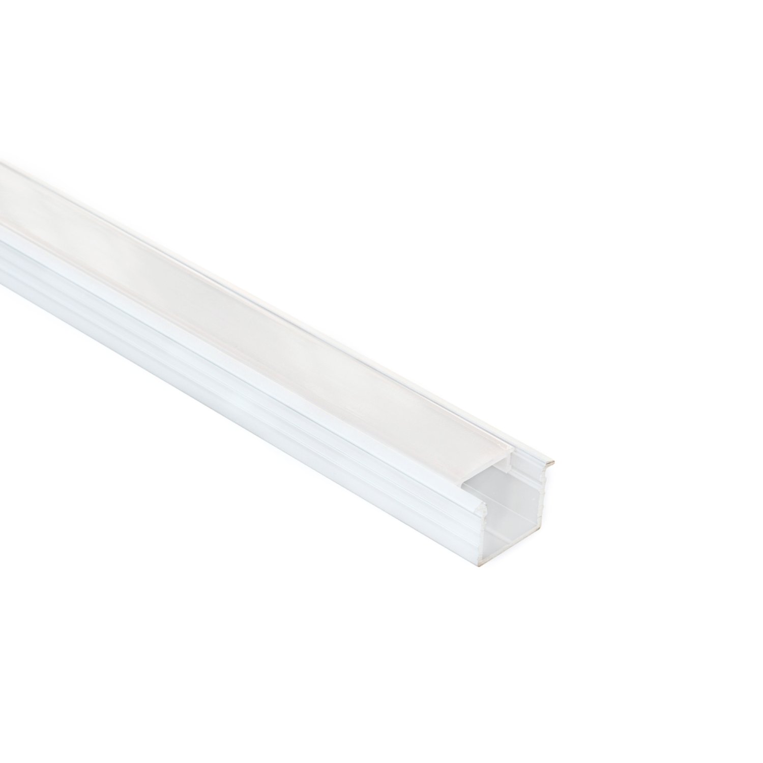 Perfil alumínio EMBUTIR NEW STANDARD BRANCO difusor leitoso