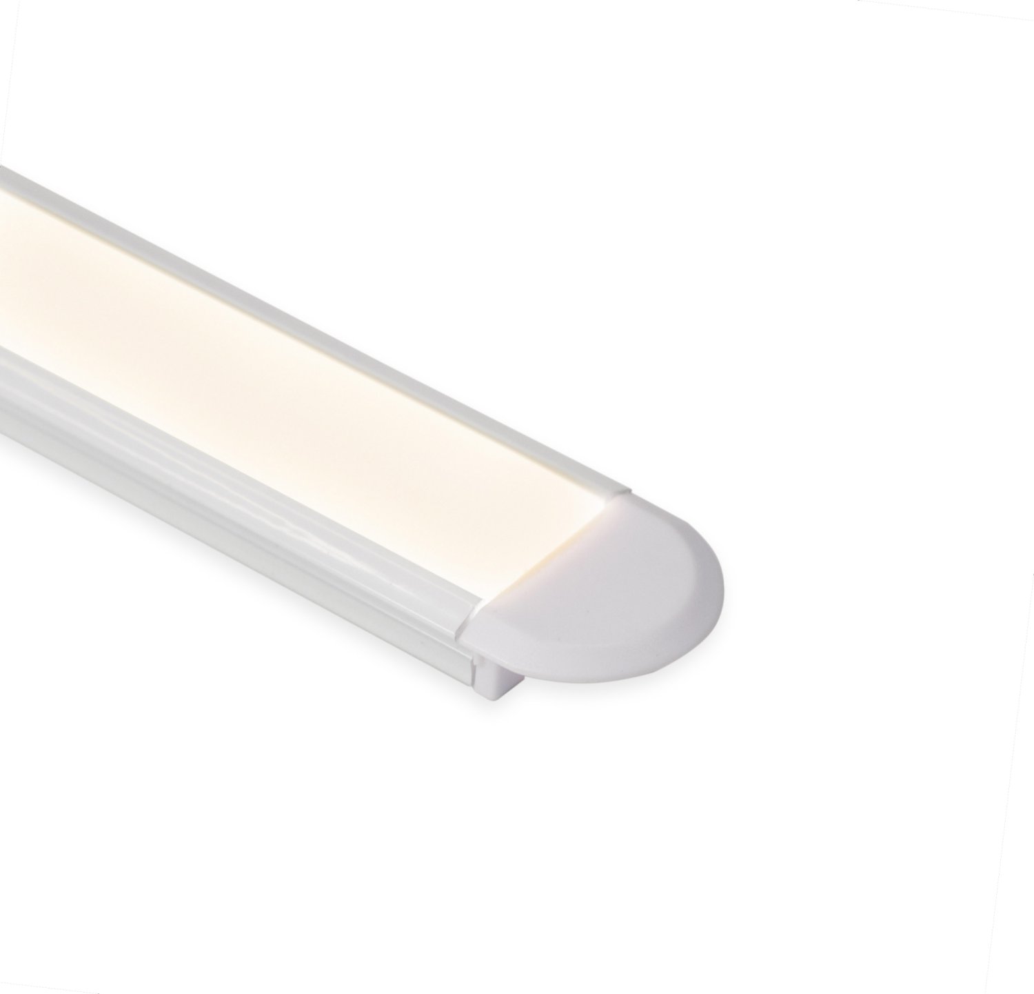 Perfil alumínio EMBUTIR SLIM BRANCO difusor leitoso