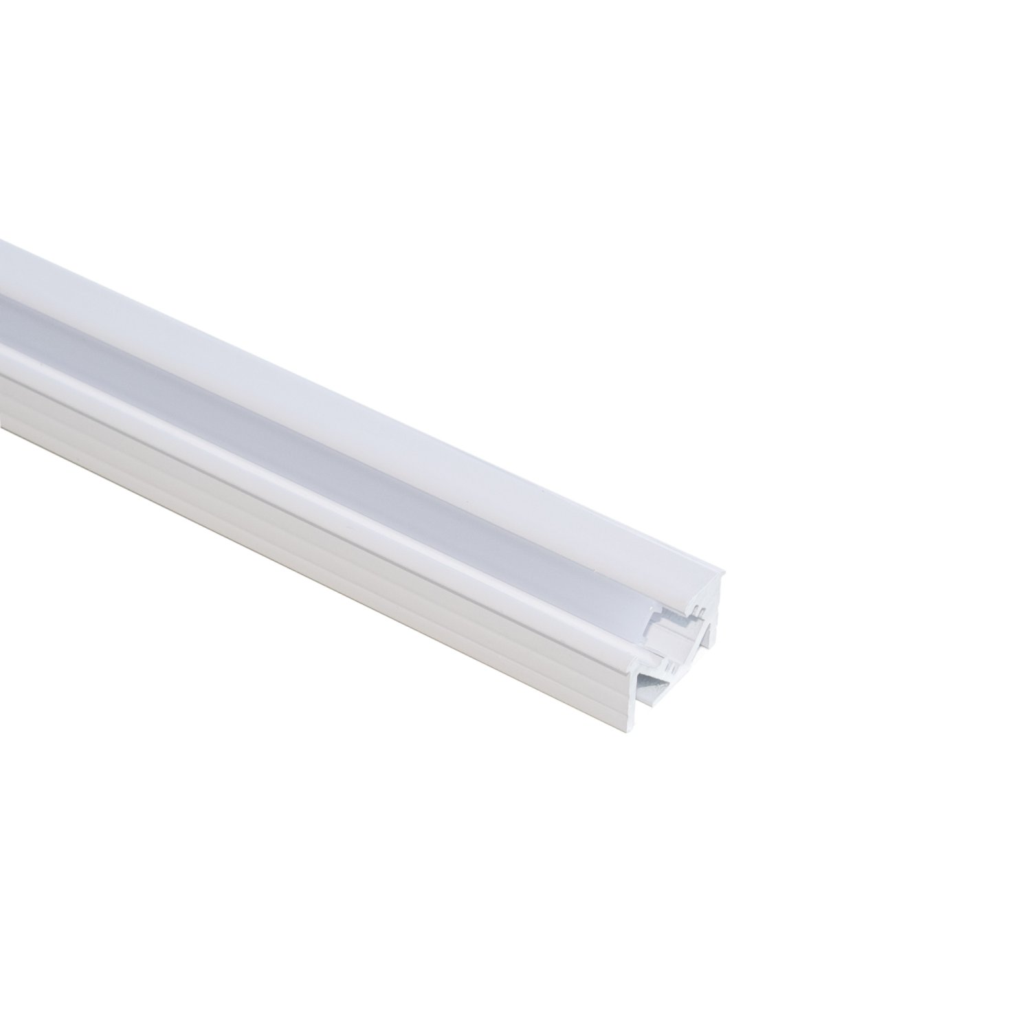 Perfil alumínio EMBUTIR SLOT BRANCO difusor leitoso