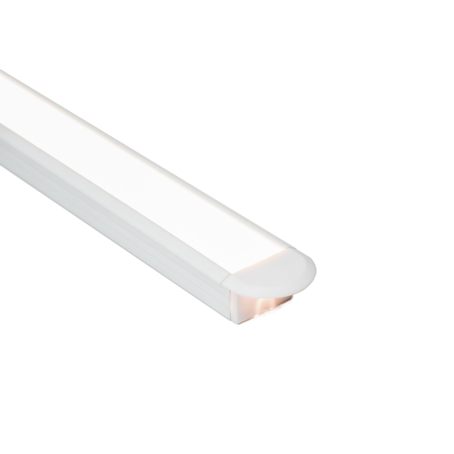 Perfil alumínio EMBUTIR STANDARD BRANCO difusor leitoso