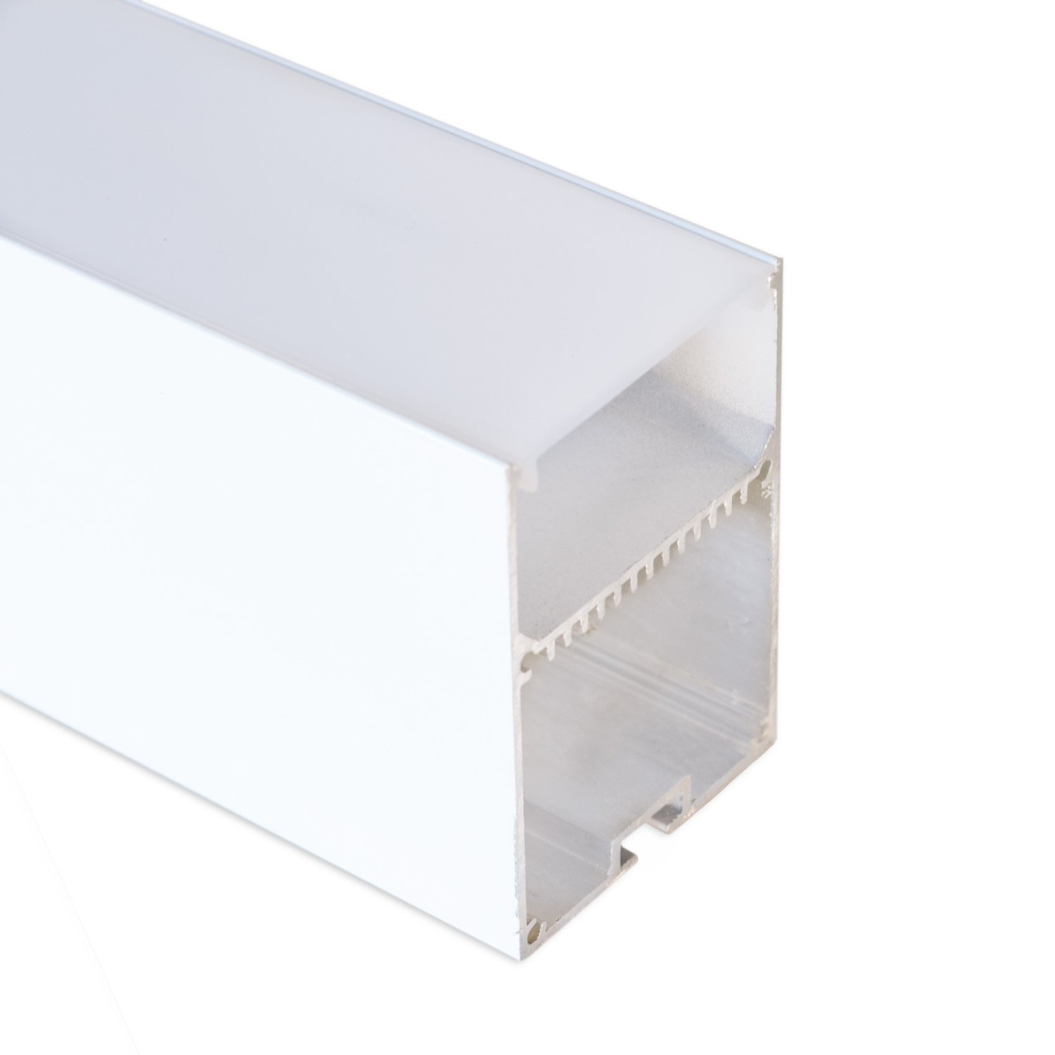 Perfil alumínio PENDENTE HYPER BRANCO difusor leitoso