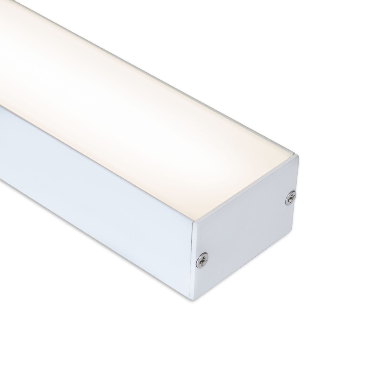 Perfil alumínio SOBREPOR / PENDENTE FULL BRANCO difusor leitoso