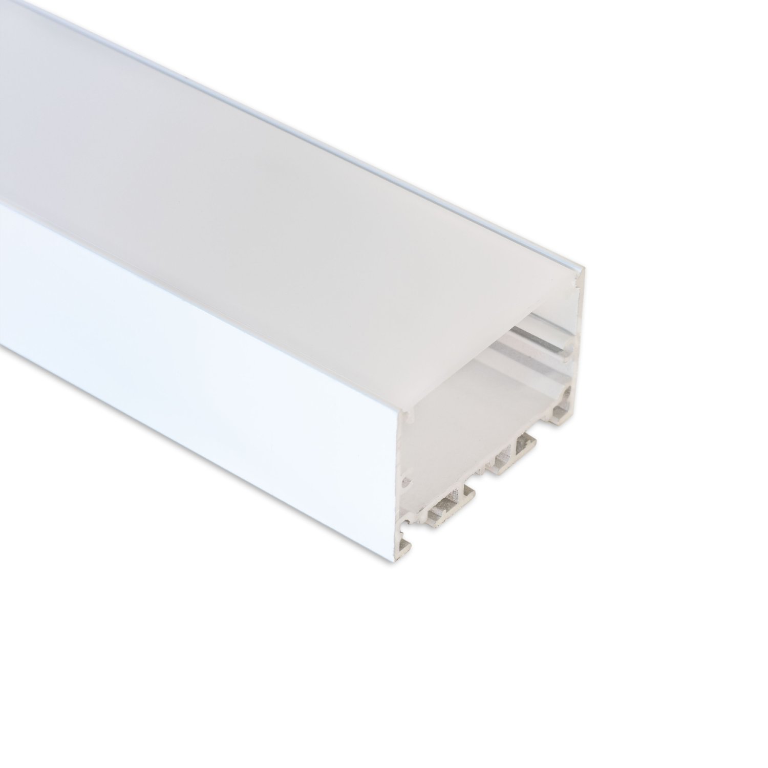 Perfil alumínio SOBREPOR / PENDENTE FULL BRANCO difusor leitoso