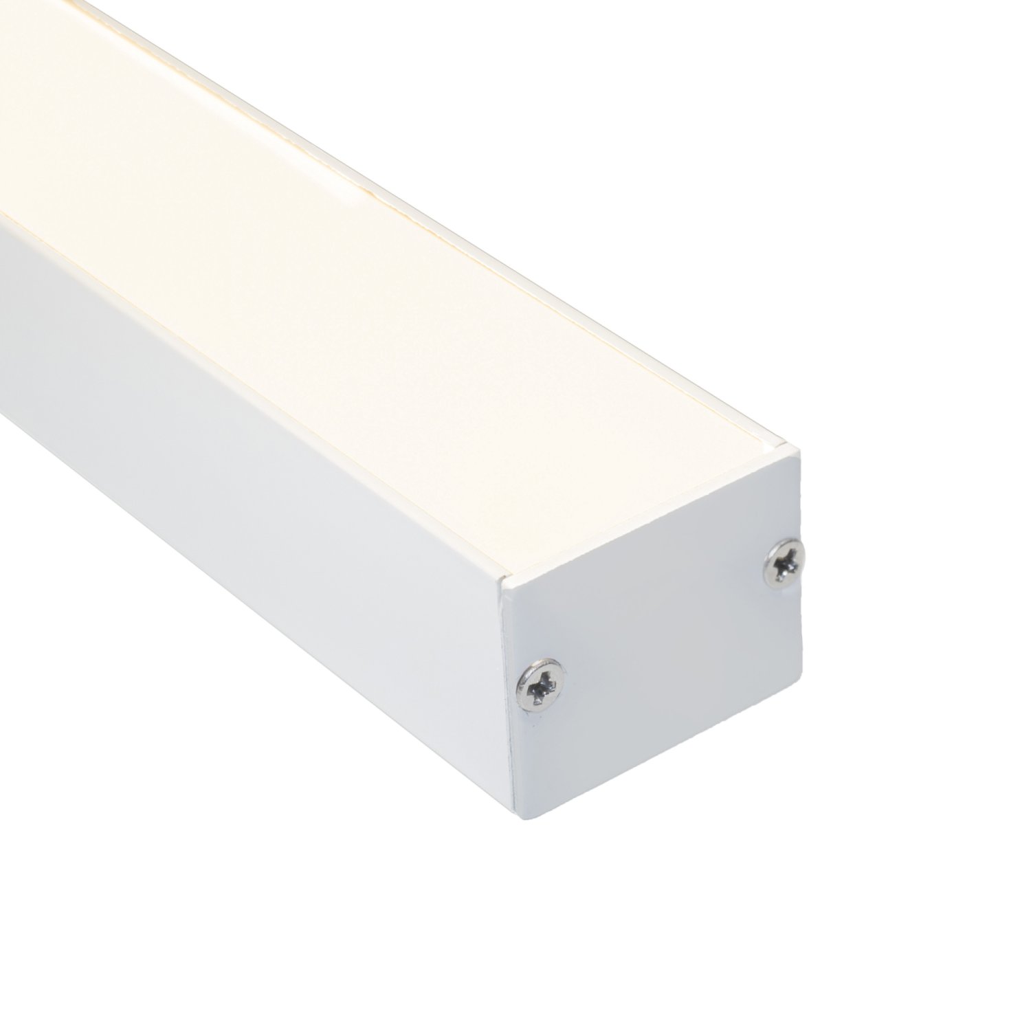 Perfil alumínio SOBREPOR / PENDENTE MIDDLE BRANCO difusor leitoso