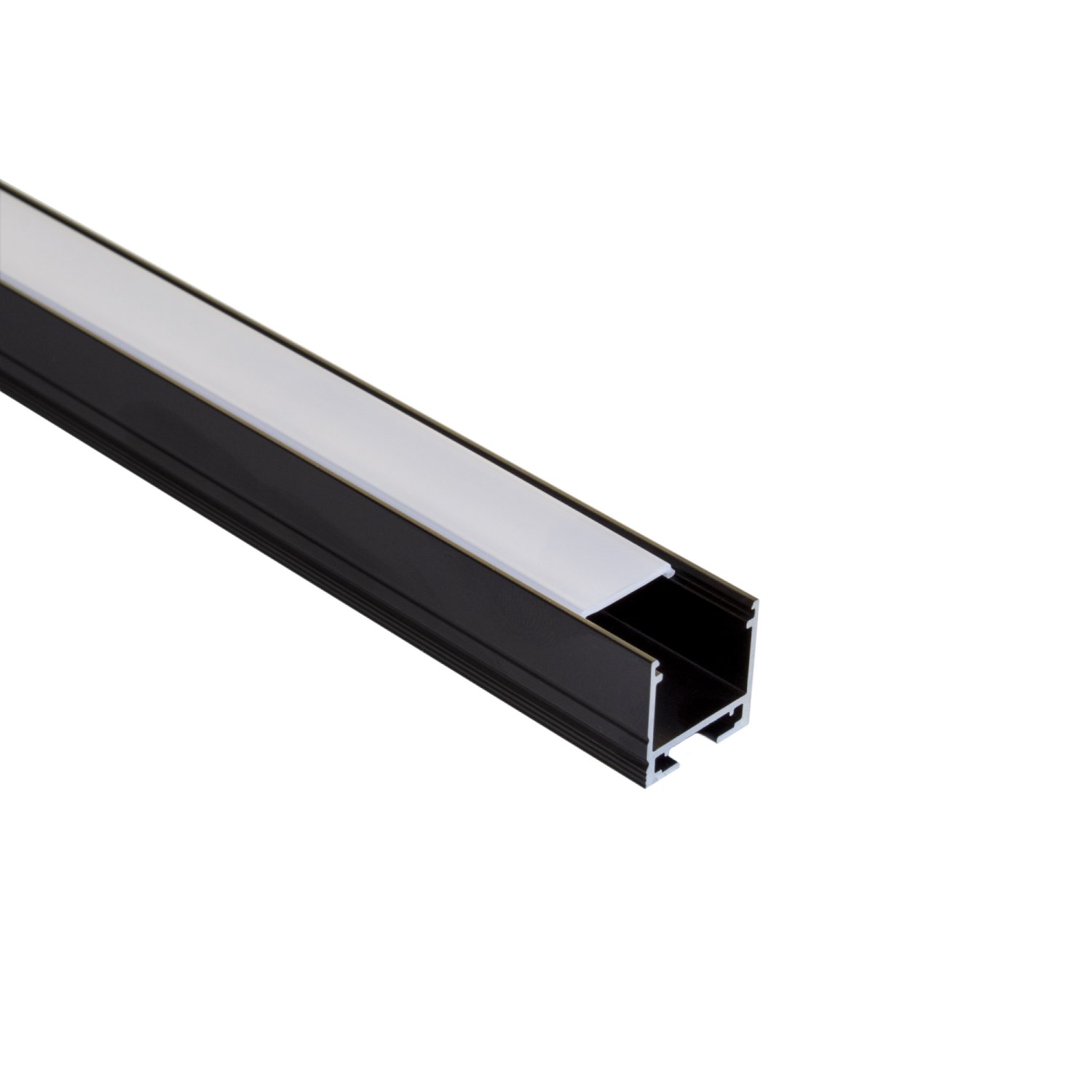 Perfil alumínio SOBREPOR / PENDENTE QUADRO PRETO difusor leitoso