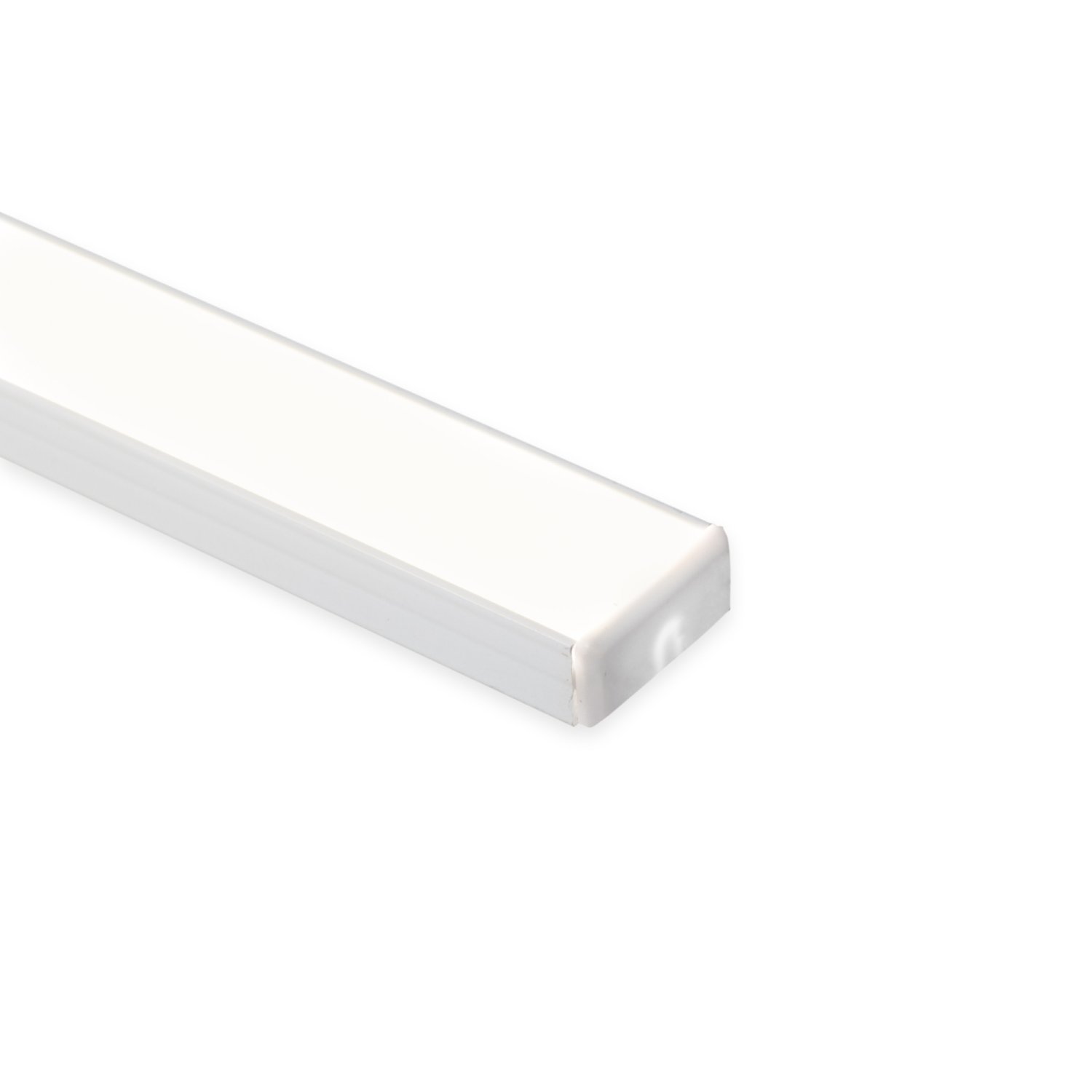 Perfil alumínio SOBREPOR SLIM BRANCO difusor leitoso