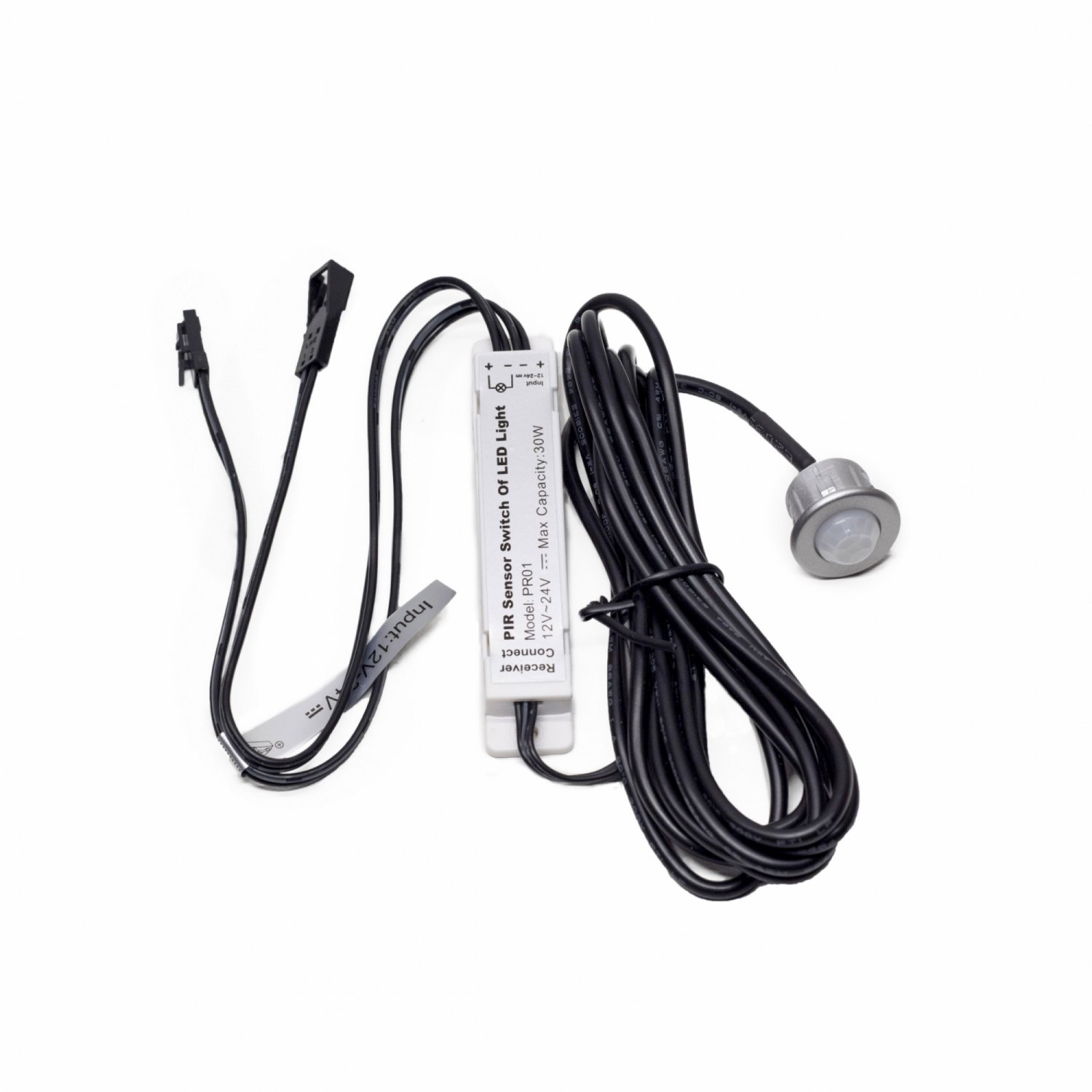 Sensor IR de presença para embutir 12V-24V max 2,5A